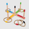 Bigjigs Toys Wooden Quoits - 5 Rope Garden Quoits & Ring Toss Game